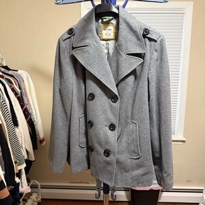 Old Navy Size XXL Gray Double-Breasted Women's Coat